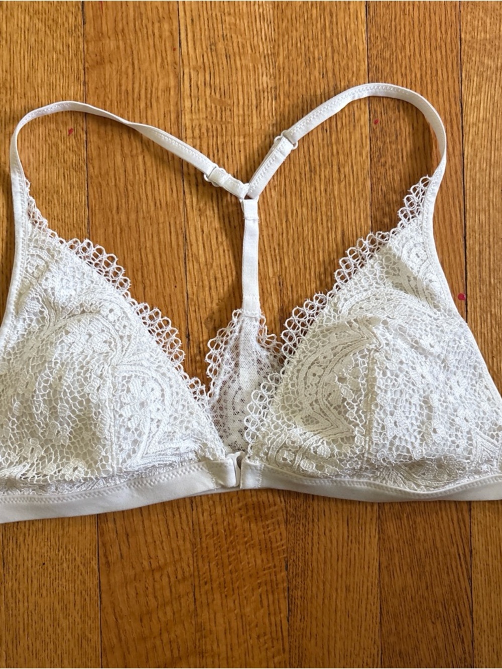 Victoria's Secret White Lace T-Back Bralette